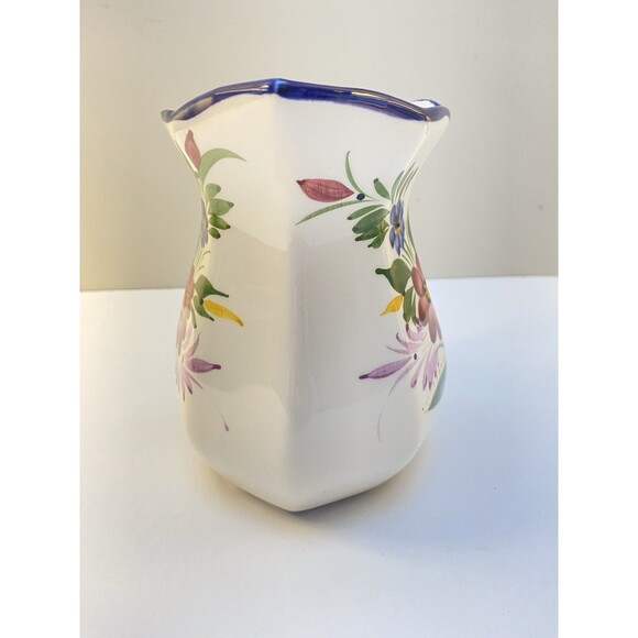 Vintage Portugal Pottery Pitcher Hand Painted Jar Floral Motif  Signed 1967 - Picture 4 of 7